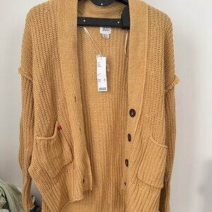 BDG Camel Cardigan Sweater